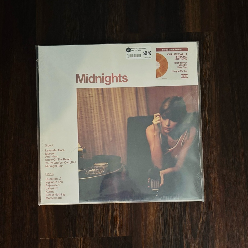 Taylor Swift Midnights Vinyl Blood Moon Edition